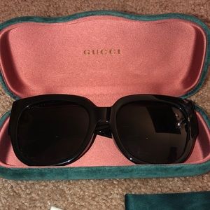 Authentic Gucci Black Sunglasses Big G Logo